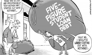student debt cartooon