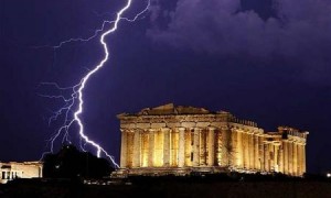 parthenon lightning